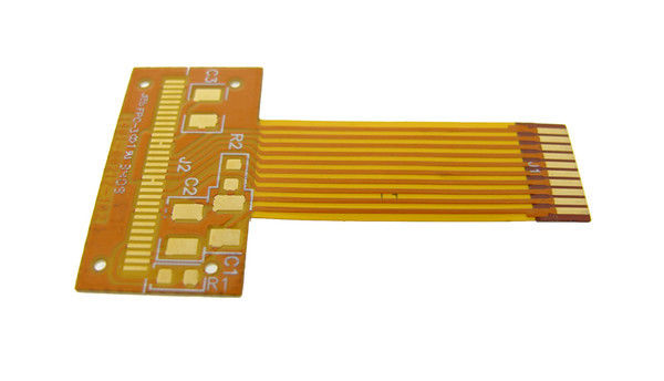 1/2Oz Polyimide Flexible Pcb Fabrication Board Bahan PI Putih Kuning Soldermask Resistor