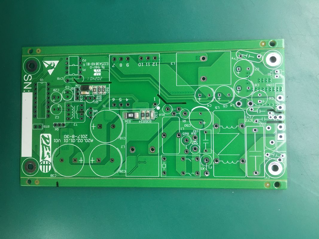 2 Lapis 2.4mm Tembaga Berat 4OZ PCB Papan Kosong Perlindungan Daya dengan HASL Bebas Timbal FR4