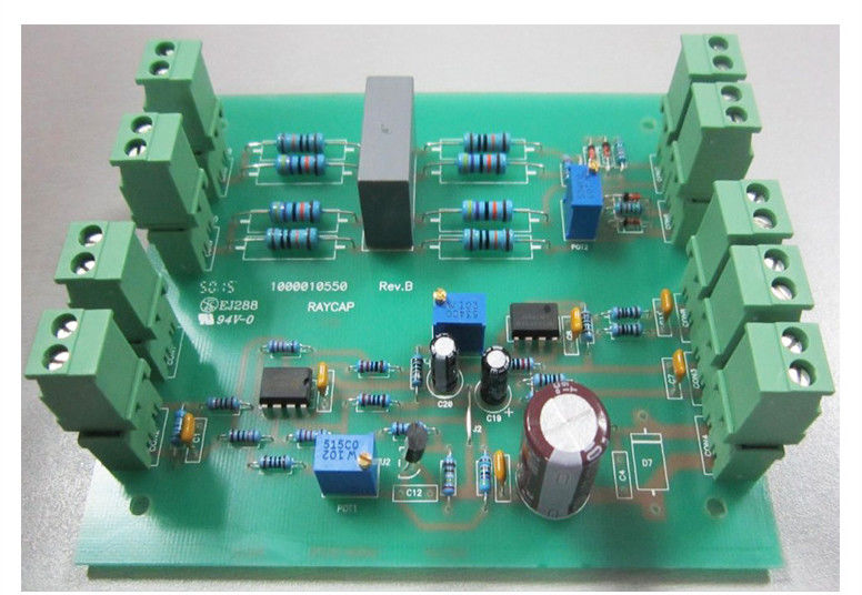 Perakitan PCB Jalur Kecil Papan Sirkuit Cetak Otomotif 0.5mm 6 Lapis Bersertifikasi ROHS UL