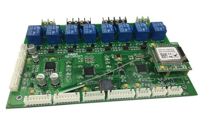 Papan Sirkuit Pcba Elektronik Hijau Sutra Perakitan PCB Turnkey ENIG 2U Emas Imersi IPC Kelas II/ III