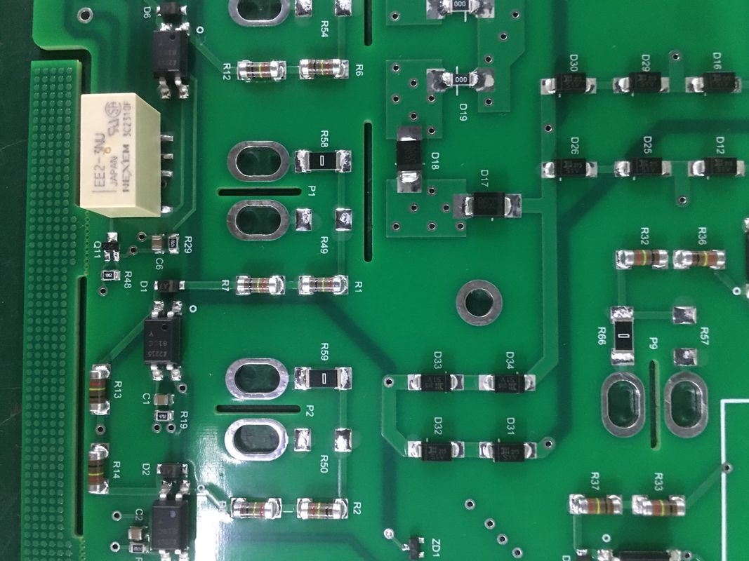 Perakitan PCB Antarmuka Majelis Papan Kontrol Otomatisasi Industri 1L-32L dengan Tembaga 0.3OZ-10OZ