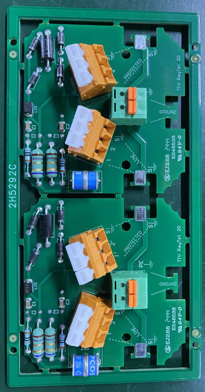 PCB Tembaga Peralatan Telekomunikasi dengan LW/LS Min. 0,05mm dan Warna Silkscreen Hitam