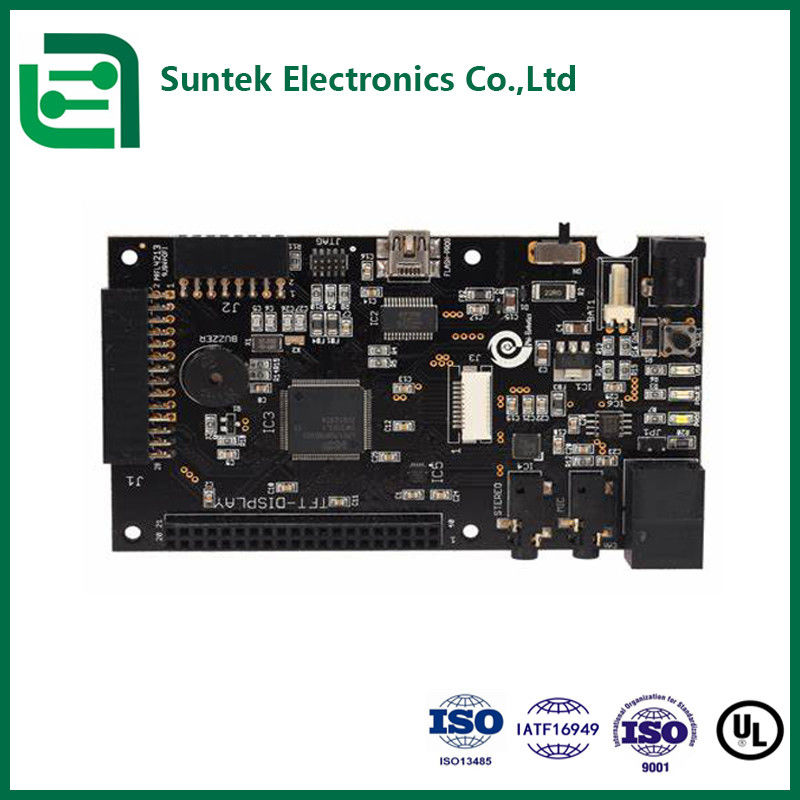 Perakitan PCB Berkualitas Tinggi Hitam FR4 HDI Dengan Kontrol Impedansi Dan SMT Untuk Kendaraan Energi Baru