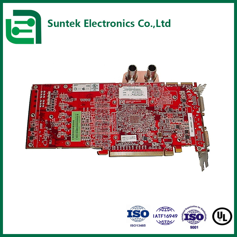 Produsen Turnkey Papan Sirkuit Cetak di China dan Kamboja, PCB topeng solder merah, Finishing Permukaan ENIG