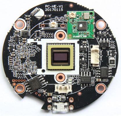 Pcb Assy Hitam FR4 HDI PCB Majelis Kontrol Impedansi SMT 0201 Majelis